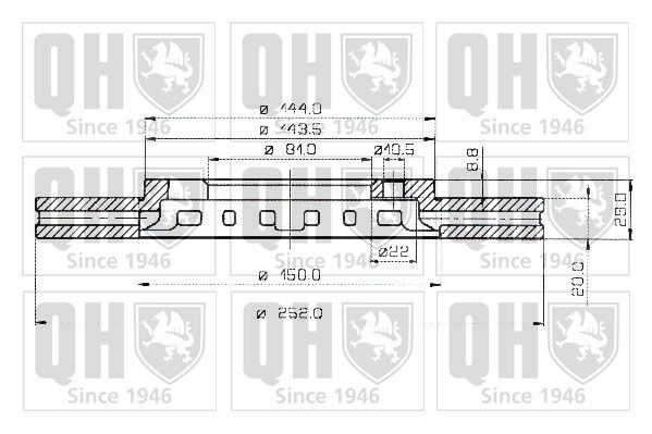 QUINTON HAZELL Тормозной диск BDC3750